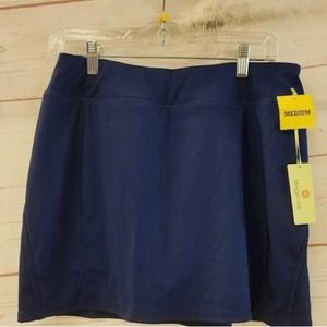 NWT Tangerine Women's Blue Elastic Waist Back Zip Athletic Skort Sz M